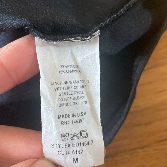 Fashion Q Black Waist Wrap Around Mini Spaghetti Dress Size Medium - Picture 10 of 12